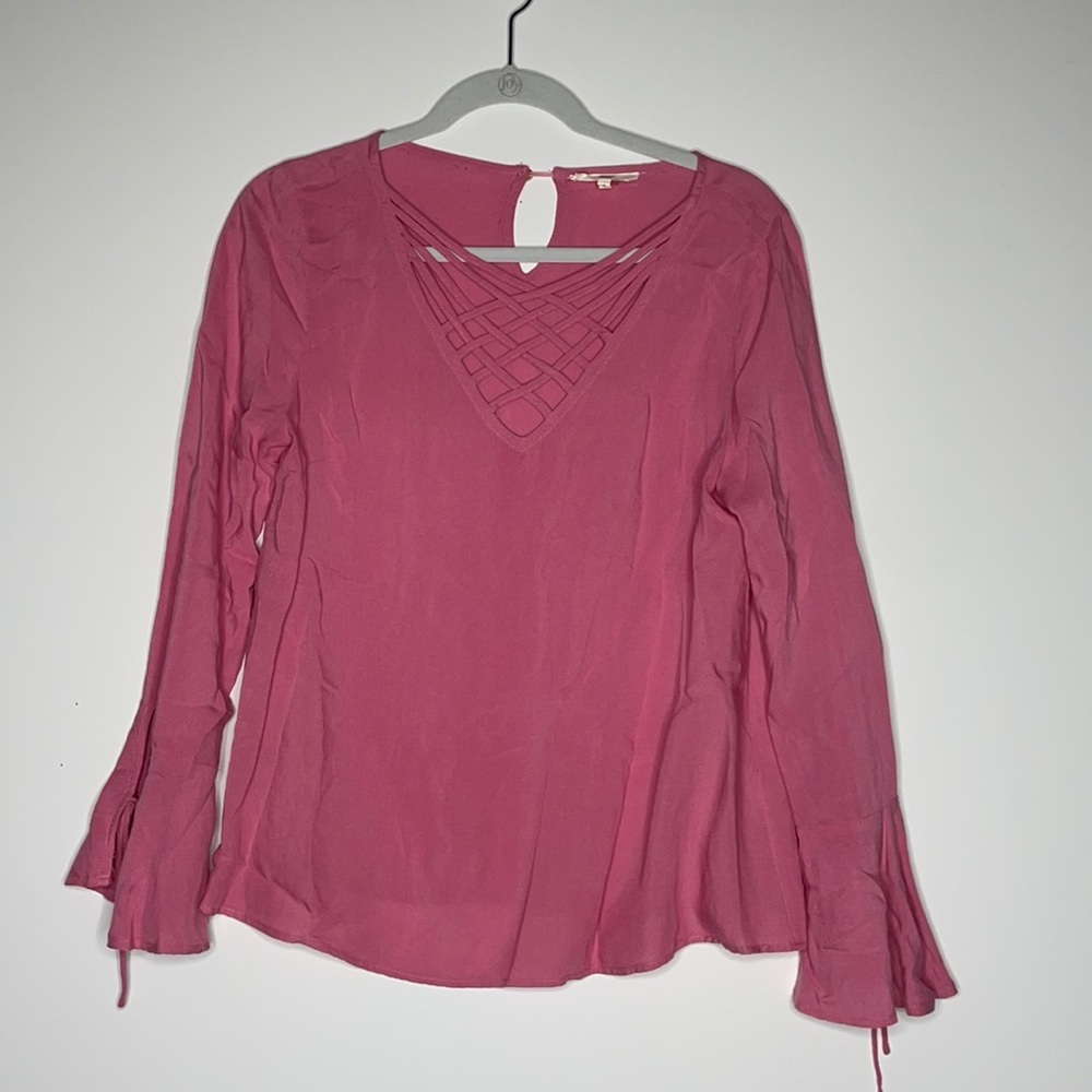 Entro Long Sleeve‎ Blouse Pink size Small